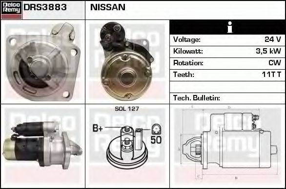 Стартер DRS3883 REMY