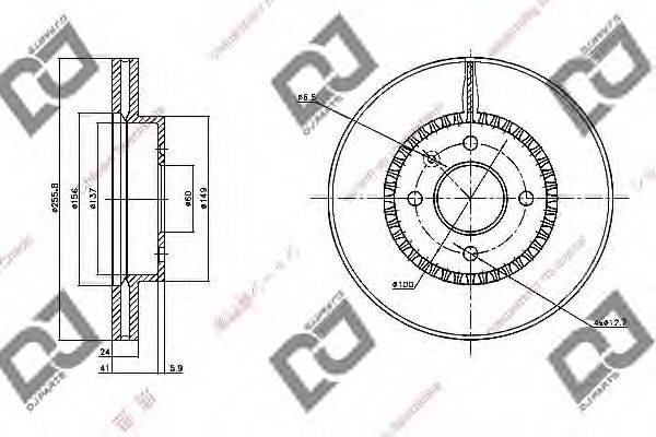 Тормозной диск BD1084 DJ PARTS