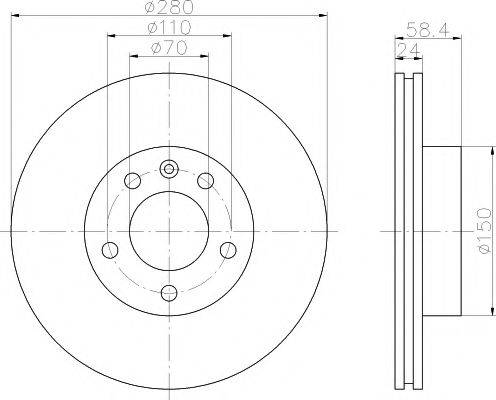 Тормозной диск MDC970 MINTEX