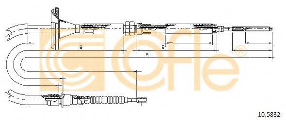 Трос, стояночная тормозная система 10.8532 COFLE