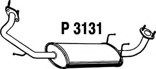 Средний глушитель выхлопных газов P3131 FENNO