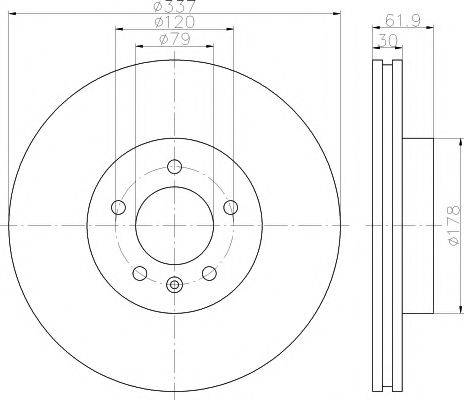 Тормозной диск 8DD 355 111-481 HELLA PAGID