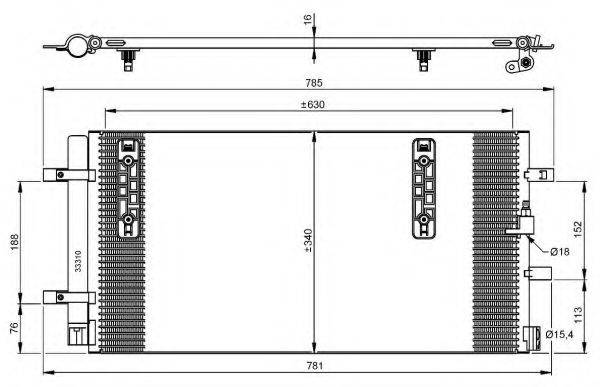 Конденсатор, кондиционер 35916 NRF