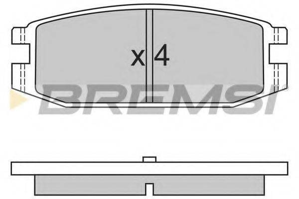 Комплект тормозных колодок, дисковый тормоз BP2331 BREMSI