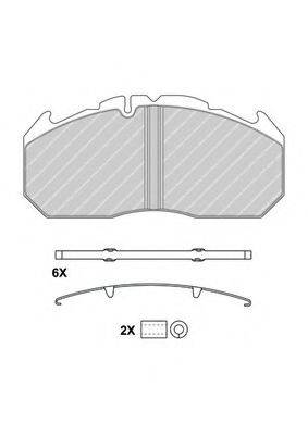 Комплект тормозных колодок, дисковый тормоз FCV1762BFE FERODO