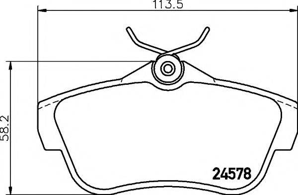 Комплект тормозных колодок, дисковый тормоз 8DB 355 013-421 HELLA PAGID