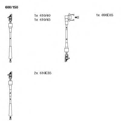 Комплект проводов зажигания 600/150 BREMI