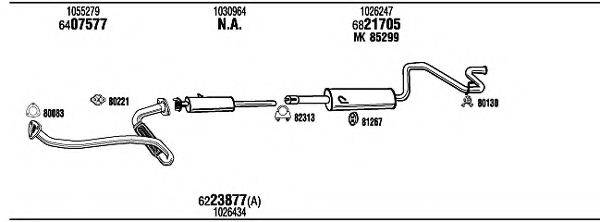 Система выпуска ОГ FO80161A WALKER