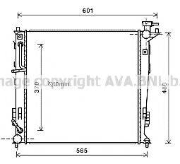 Радиатор, охлаждение двигателя KA2214 AVA QUALITY COOLING