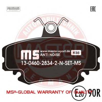 Комплект тормозных колодок, дисковый тормоз 13046028342N-SET-MS MASTER-SPORT