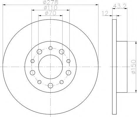 Тормозной диск MDC1741 MINTEX