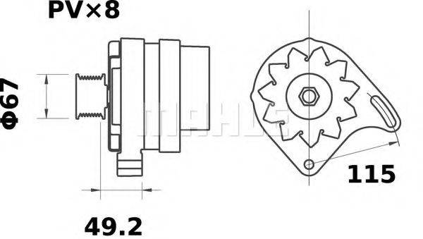 Генератор MG 544 MAHLE ORIGINAL