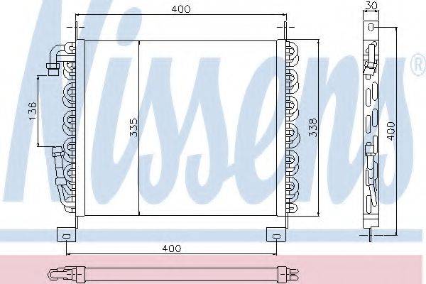 Конденсатор, кондиционер 94093 NISSENS