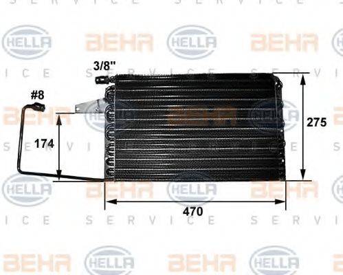 Конденсатор, кондиционер 8FC 351 038-401 HELLA