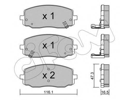 Комплект тормозных колодок, дисковый тормоз 822-629-0 CIFAM