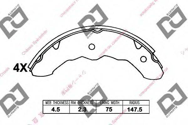 Комлект тормозных накладок BS1182 DJ PARTS