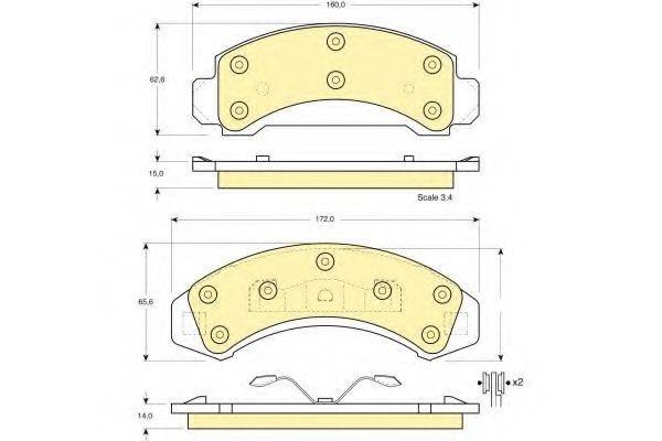 Комплект тормозных колодок, дисковый тормоз 6140139 GIRLING