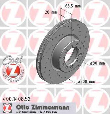 Тормозной диск 400.1408.52 ZIMMERMANN