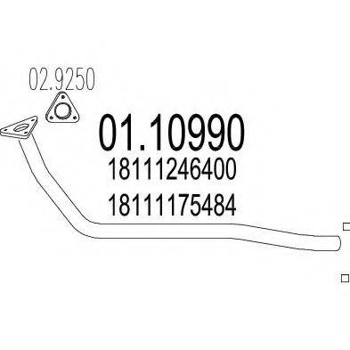 Труба выхлопного газа 01.10990 MTS