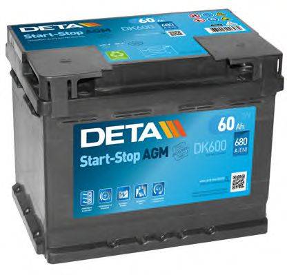 Стартерная аккумуляторная батарея DK600 DETA