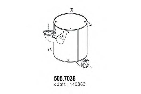 Средний / конечный глушитель ОГ 505.7036 ASSO