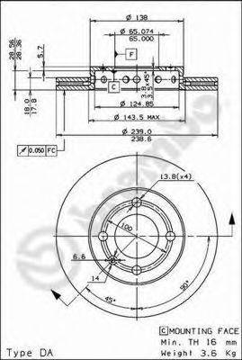 Тормозной диск 09.6799.11 BREMBO