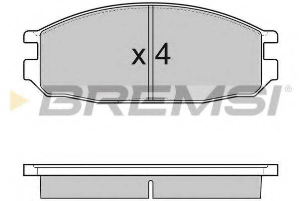 Комплект тормозных колодок, дисковый тормоз BP3069 BREMSI