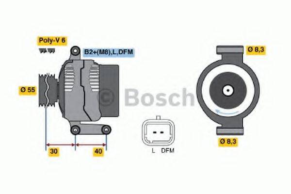 Генератор 0 986 041 850 BOSCH