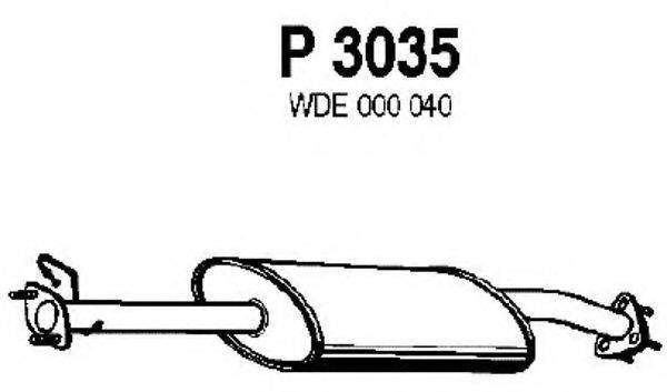 Средний глушитель выхлопных газов P3035 FENNO