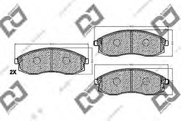 Комплект тормозных колодок BP1092 DJ PARTS