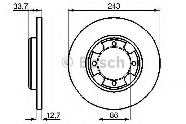 Тормозной диск 0 986 478 253 BOSCH