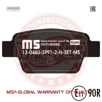 Комплект тормозных колодок, дисковый тормоз 13046039912N-SET-MS MASTER-SPORT