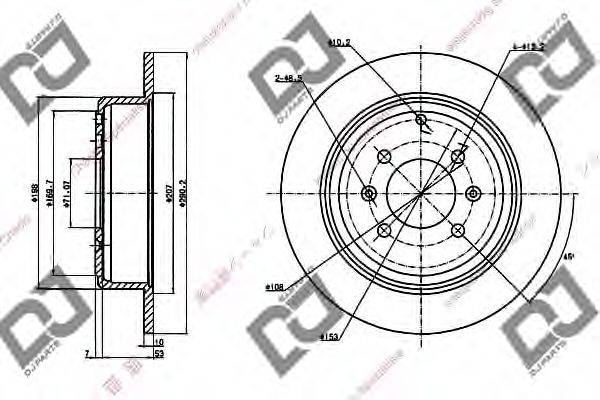 Тормозной диск BD1190 DJ PARTS