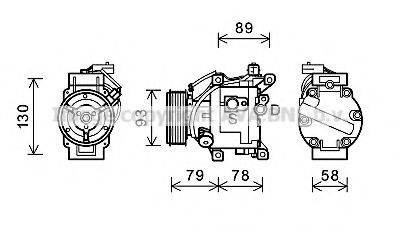 Компрессор, кондиционер TOK667 AVA QUALITY COOLING