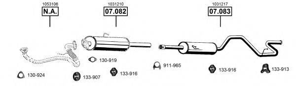 Система выпуска ОГ FO075285 ASMET