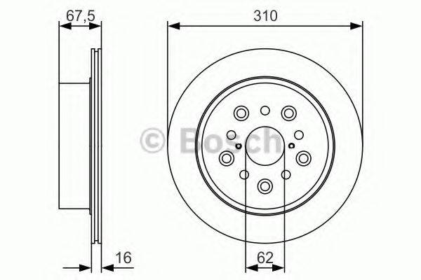 Тормозной диск задний 0 986 479 R25 BOSCH