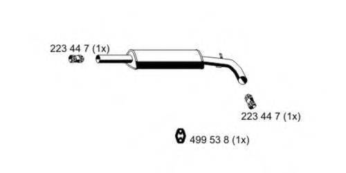 Средний глушитель выхлопных газов 112246 ERNST