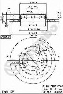 Тормозной диск BS 7339 BRECO