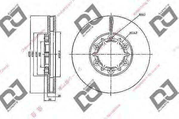 Тормозной диск BD1972 DJ PARTS