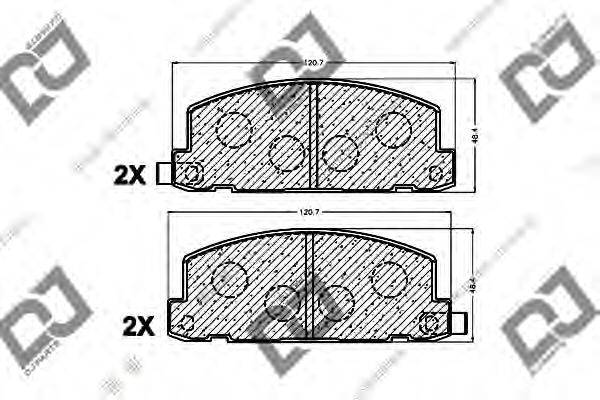 Комплект тормозных колодок, дисковый тормоз BP1302 DJ PARTS