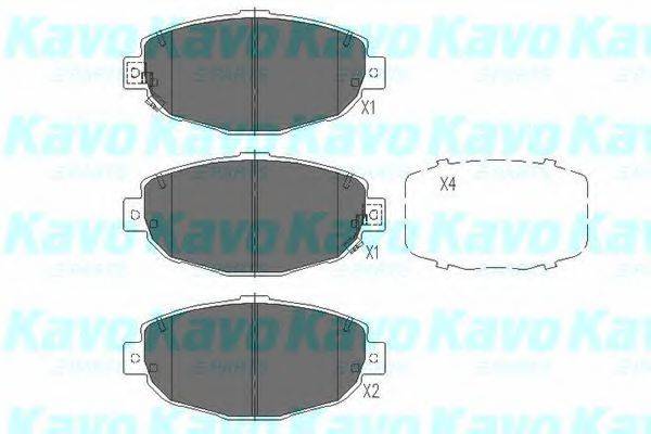 Комплект тормозных колодок, дисковый тормоз KBP-9072 KAVO PARTS