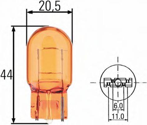 Лампа накаливания, фонарь указателя поворота 8GP 009 021-002 HELLA