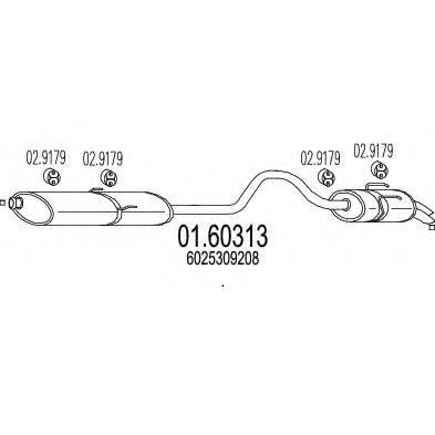 Глушитель выхлопных газов конечный 01.60313 MTS