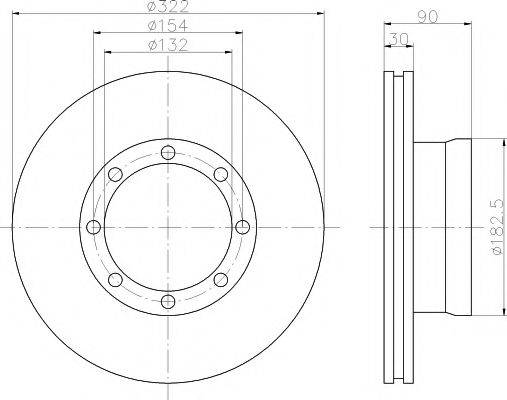 Тормозной диск MDC1252 MINTEX