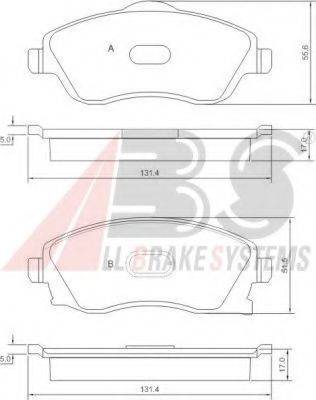 Комплект тормозных колодок P 59 036 A.B.S.