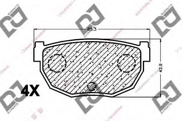 Комплект тормозных колодок BP1477 DJ PARTS