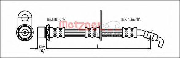 Тормозной шланг T 83 001 BREMBO