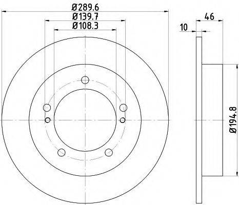 Тормозной диск 8DD 355 117-941 HELLA PAGID