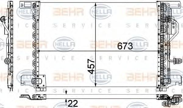 Конденсатор, кондиционер 8FC 351 300-131 HELLA