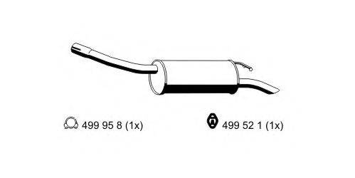 Глушитель выхлопных газов конечный 333061 ERNST